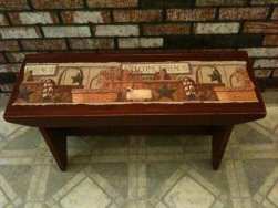 Beautiful finished crafted bench.